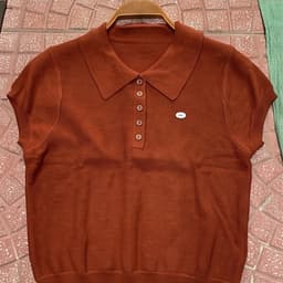 Áo Len Sợi Tiêu Nữ Cộc Tay Cổ Bẻ - Áo Polo Dệt Kim Tay Ngắn Dáng Trẻ Trung Mềm Mát 9 Màu (50-60kg) 5