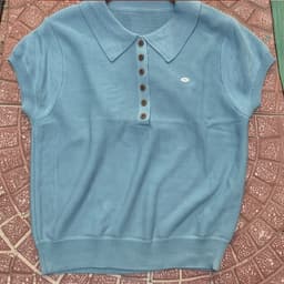 Áo Len Sợi Tiêu Nữ Cộc Tay Cổ Bẻ - Áo Polo Dệt Kim Tay Ngắn Dáng Trẻ Trung Mềm Mát 9 Màu (50-60kg) 8