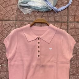 Áo Len Sợi Tiêu Nữ Cộc Tay Cổ Bẻ - Áo Polo Dệt Kim Tay Ngắn Dáng Trẻ Trung Mềm Mát 9 Màu (50-60kg) 3