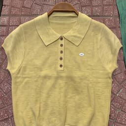 Áo Len Sợi Tiêu Nữ Cộc Tay Cổ Bẻ - Áo Polo Dệt Kim Tay Ngắn Dáng Trẻ Trung Mềm Mát 9 Màu (50-60kg) 6