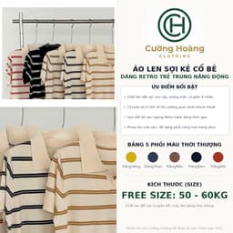 Áo Len Sợi Kẻ Cổ Bẻ Nữ Cộc Tay - Áo Polo Dệt Kim Mỏng Cổ V Kẻ Sọc Ngang Dáng Trẻ Trung 5 Phối Màu (50-60kg) 5