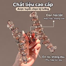 Kẹp Tóc Càng Cua Đính Đá Pha Lê Lấp Lánh Cao Cấp, Kẹp Tóc Nữ Búi Tóc Sang Trọng, Giữ Tóc Chắc Chắn CEM Xinh 2