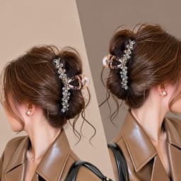 Kẹp Tóc Càng Cua Đính Đá Pha Lê Lấp Lánh Cao Cấp, Kẹp Tóc Nữ Búi Tóc Sang Trọng, Giữ Tóc Chắc Chắn CEM Xinh 1