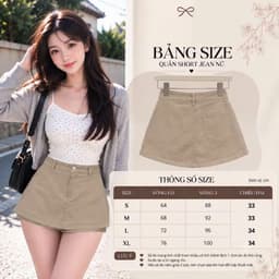 Quần Short Giả Váy Nữ Lên Form Chuẩn Dáng A - Chân Váy Kakis Phối Cúc, Viền Khóa Hack Dáng Phong Cách Hàn Quốc Đẹp HQ700 2