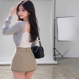 Quần Short Giả Váy Nữ Lên Form Chuẩn Dáng A - Chân Váy Kakis Phối Cúc, Viền Khóa Hack Dáng Phong Cách Hàn Quốc Đẹp HQ700 5