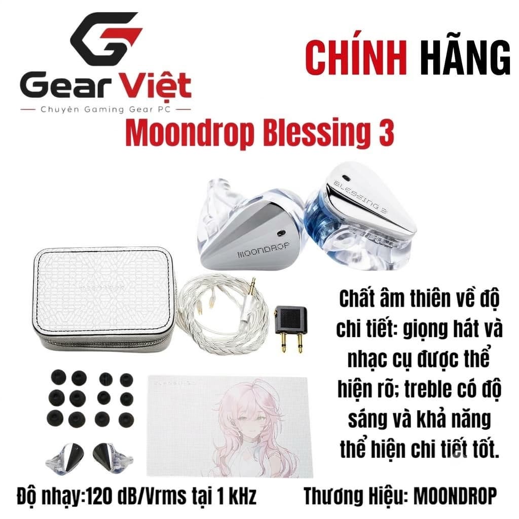 Tai nghe Moondrop Blessing 3 - Hàng Chính Hãng - Gear Việt