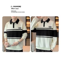 Áo Sweeter Polo Nam Nữ  Đen Trắng Form Suông Vải Nỉ Bông Mềm Mịn,Phong cách đường phố 9