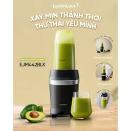 Máy xay sinh tố LocknLock Duo Turbo Blender EJM442BLK 900w có 1 cốc xay 700ml, Hàng Chính Hãng - JoyMall 3