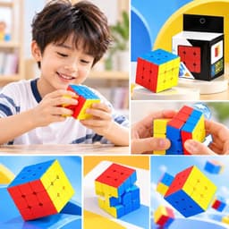 Rubik 3x3 - Khối Lập Phương Xoay 3 Tầng Nhiều Màu, Đồ Chơi Trí Tuệ Rèn Luyện Tư Duy Cho Bé 5