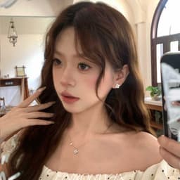 B30 Bông tai Hoa mặt trăng trắng cỏ bốn lá đính đá zircon 5