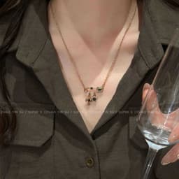 B45 Dây chuyền mặt đá đen phong cách cổ điển Baroque 2