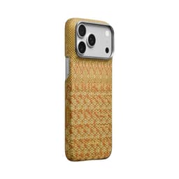 [Có iP18] Ốp PITAKA Edge Case – WIND OVER WHEAT Bản Hở Viền Có Nút Control – Siêu Phẩm Từ Sợi Aramid Dệt cho iP 4