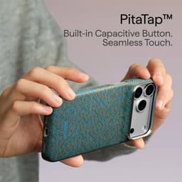 [Có iP18] Ốp PITAKA Edge Case – WIND OVER WHEAT Bản Hở Viền Có Nút Control – Siêu Phẩm Từ Sợi Aramid Dệt cho iP 9