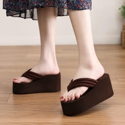 Dép Xỏ Ngón Nữ Đế Xuồng Cao 3F 5F 7F 10F Quai Mềm Đi Êm Chân 8