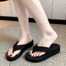 Dép Xỏ Ngón Nữ Đế Xuồng Cao 3F 5F 7F 10F Quai Mềm Đi Êm Chân 6