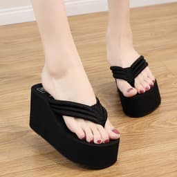 Dép Kẹp Đế Xuồng Nữ Quai Mềm Mềm Mại Đế Xốp Nhẹ Cao 3F 5F 7F 10F 7