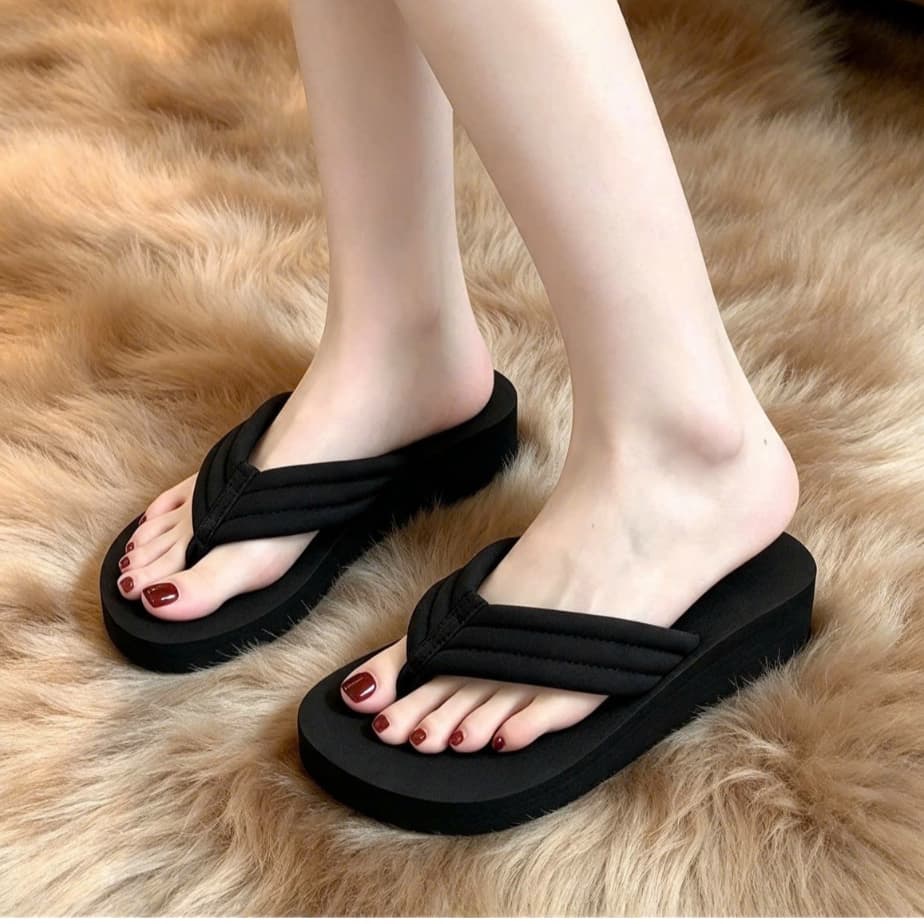 Dép Kẹp Đế Xuồng Nữ Quai Mềm Mềm Mại Đế Xốp Nhẹ Cao 3F 5F 7F 10F