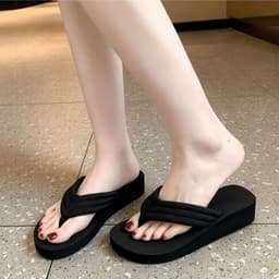 Dép Xỏ Ngón Nữ Đế Xuồng Cao 3F 5F 7F 10F Quai Mềm Đi Êm Chân 3