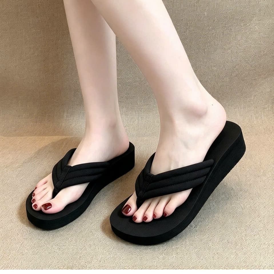 Dép Kẹp Nữ Đế Xuồng Cao Cấp Đế Xốp Êm Nhẹ Quai Mềm Thời Trang Đế Cao Từ 3 Phân Đến 10 Phân