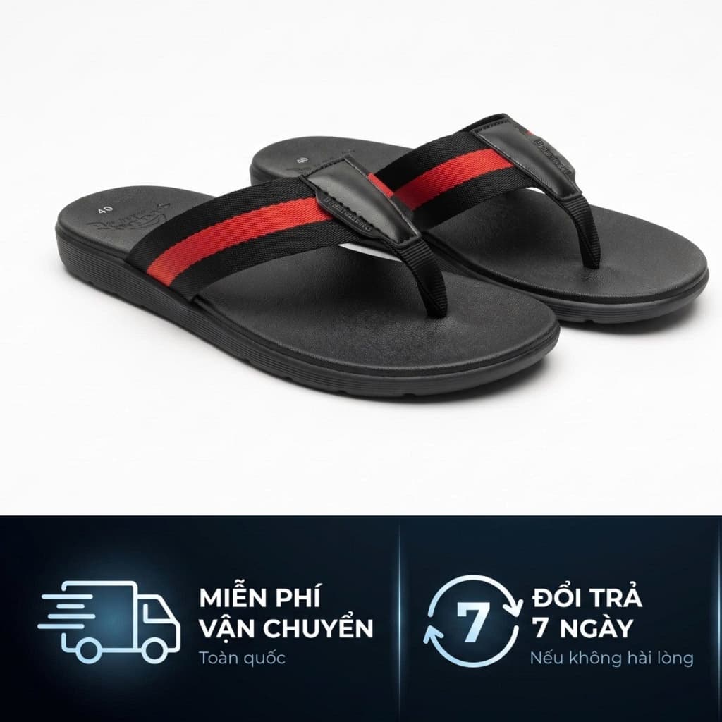 dép kẹp nam Dr M.a.n.a  quai dù chắc chắn thiết kế trẻ trung đế cao 3cm thích hợp đi chơi, du lịch,1