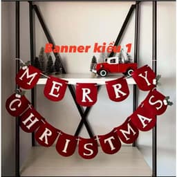 Bảng chữ Merry và Banner treo đồ trang trí giáng sinh thêm lung linh 8