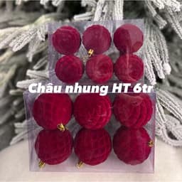 Set hộp châu lung linh đồ trang trí nhiều kiểu dáng khác nhau tạo cây thông rực rỡ 4