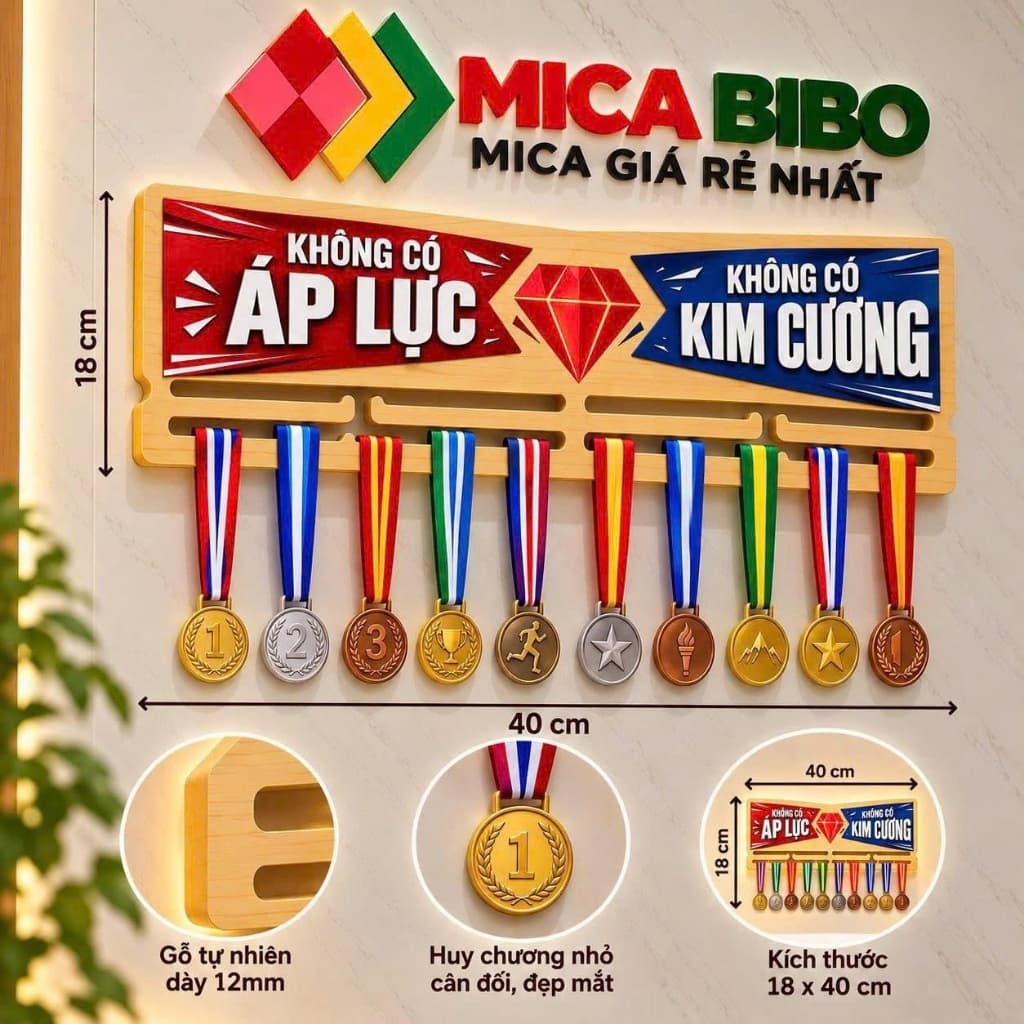 "Bảng Gỗ Treo Huy Chương – Kỷ Niệm Thể Thao Đáng Nhớ và Đam Mê Thể Thao Của Bạn"