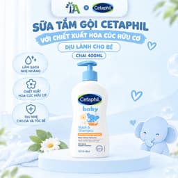 Sữa Tắm Gội Cetaphil Với Chiết Xuất Hoa Cúc Hữu Cơ Dịu Lành Cho Bé Chai 400ml 1