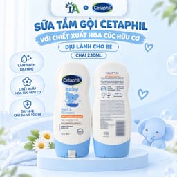 Sữa Tắm Gội Cetaphil Với Chiết Xuất Hoa Cúc Hữu Cơ Dịu Lành Cho Bé Chai 230ml 1
