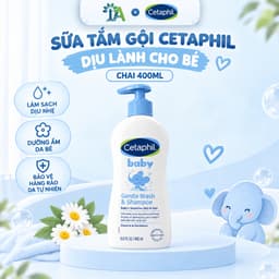 Sữa Tắm Gội Cetaphil Dịu lành Cho Bé Chai 400ml 1