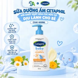 Sữa Dưỡng Ẩm Cetaphil Với Chiết Xuất Hoa Cúc Hữu CƠ Dịu Lành Cho Bé Chai 400ml 1