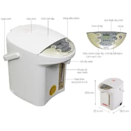 Bình Thủy Điện Toshiba PLK-45SF(WT)VN, 4.5Lit - 700W, Bơm Nước Điện Tử, 3 Mức Giữ Nóng, Hẹn Giờ, Hàng Chính Hãng 2