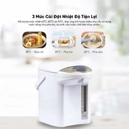 Bình Thủy Điện Toshiba PLK-45SF(WT)VN, 4.5Lit - 700W, Bơm Nước Điện Tử, 3 Mức Giữ Nóng, Hẹn Giờ, Hàng Chính Hãng 5