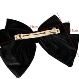 Kẹp Tóc Nơ Nhung Đỏ Đính Đá Lấp Lánh, Nơ Bướm Bản To Nhiều Tầng Sang Chảnh, Phụ Kiện Tóc Nữ Dự Tiệc, Noel, Tết 6