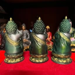 bộ Tượng Phật tam ko Bưng nến in 3D . cao 15 cm 5