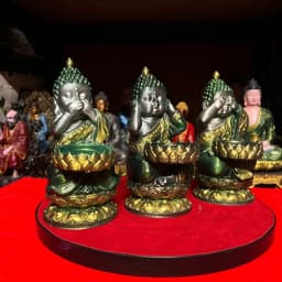 bộ Tượng Phật tam ko Bưng nến in 3D . cao 15 cm 7