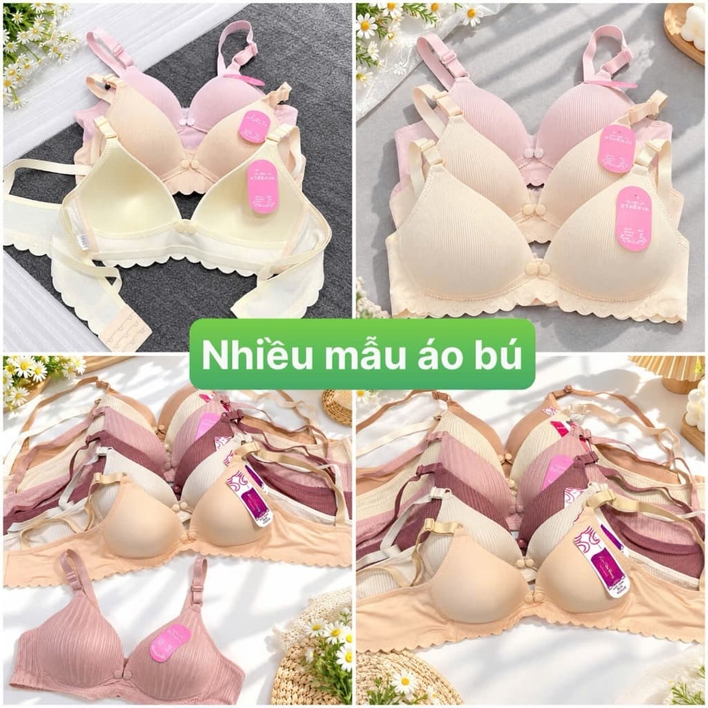 Áo lót bầu và cho con bú sau sinh chống chảy xệ, chất su tăm đẹp mềm, thoáng khí an toàn, chất đẹp lắm