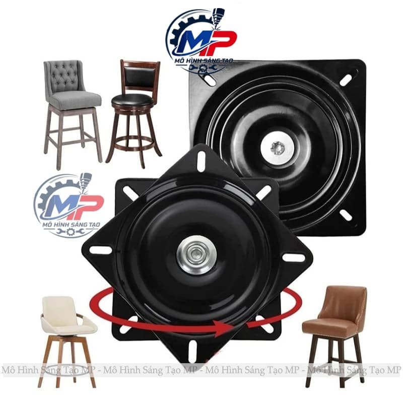 Mâm Xoay 360 Độ Cho Bàn Ghế Nội Thất, Kích Thước 147mm, 192mm, 247mm, 300mm, Mâm Xoay Bàn Tròn, Kệ Xoay, Ghế Xoay  MX-01