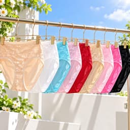 Set Quần Lót Cotton Thái Phối Ren Thoáng Mát Chất mềm mát lắm nha 3