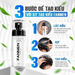 [CHÍNH HÃNG] Xịt tạo kiểu tóc nam FANMEN 100ml hỗ trợ giữ nếp, dưỡng tóc, tạo kiểu nhanh, không rít 6
