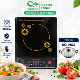 Bếp điện từ Srapp SH-BT205, mặt kính cao cấp , tỏa nhiệt nấu nhanh , tiết kiệm điện - TUIDO SHOP 1