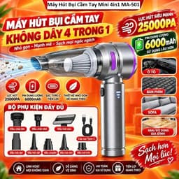 Máy Hút Bụi Cầm Tay Mini 4in1 MA-501/HL-121 và Máy thổi hút bụi 2in1 cầm tay 6631 dùng pin cell/ Pin 15 cell. LMS 1