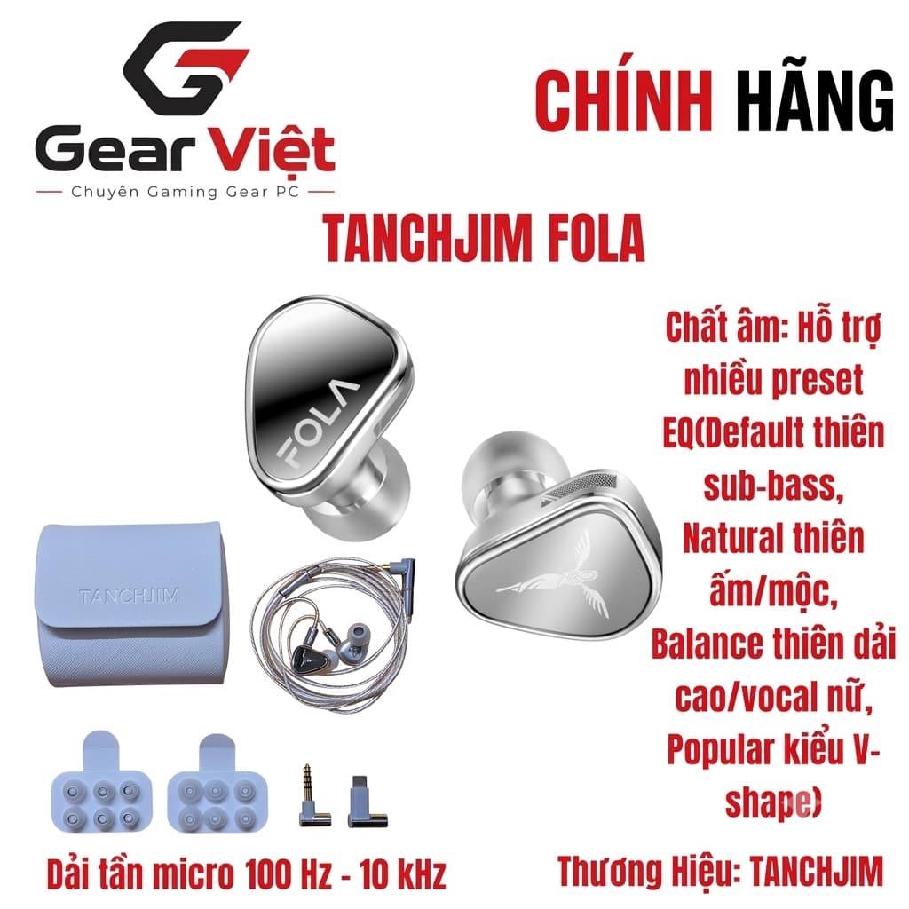 [Gear Việt] Tai Nghe TANCHJIM FOLA | NGHE TẠP | In Ear | Không Mic