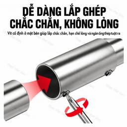 Khớp Inox Nối Các Góc, Các Chiều Ống Tròn Phi 19, 22, 25, 32MM - Chân Đế, Giá Đỡ Ống Inox 2