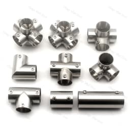 Khớp Inox Nối Các Góc, Các Chiều Ống Tròn Phi 19, 22, 25, 32MM - Chân Đế, Giá Đỡ Ống Inox 7