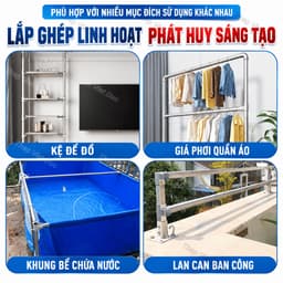 Khớp Inox Nối Các Góc, Các Chiều Ống Tròn Phi 19, 22, 25, 32MM - Chân Đế, Giá Đỡ Ống Inox 6