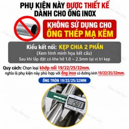 Khớp Inox Nối Các Góc, Các Chiều Ống Tròn Phi 19, 22, 25, 32MM - Chân Đế, Giá Đỡ Ống Inox 4