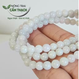 [Nông Trại Cẩm Thạch] Chuỗi Quấn Tay Ngọc Cẩm Thạch Phỉ Thúy Phớt Xanh Tím Tự Nhiên Type A Kèm kiểm định, hạt 6mm - 8699 2