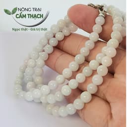 [Nông Trại Cẩm Thạch] Chuỗi Quấn Tay Ngọc Cẩm Thạch Phỉ Thúy Phớt Xanh Tím Tự Nhiên Type A Kèm kiểm định, hạt 6mm - 8699 3