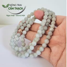 [Nông Trại Cẩm Thạch] Chuỗi Quấn Tay Ngọc Cẩm Thạch Phỉ Thúy Tự Nhiên Type A kèm kiểm định, hạt 7mm - 3235 2